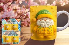 3D Santa Claus Christmas Mug Sublimation Wrap 11oz 15oz Product Image 1