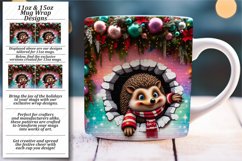 Christmas Wall Comedy: 3D Cartoon Mug Wrap Product Image 1