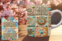 Trendy 15oz Mug Wrap Png Template , Patchwork Product Image 1