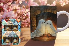 Ghostly Fun Mug Wrap for Autumn 11oz 15oz Product Image 1