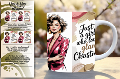 Radiant 11oz Mug Wrap Png Template , Just A Girl Product Image 1