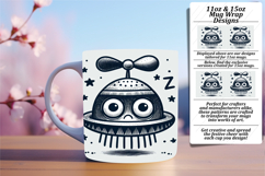 Graceful 11oz Png Mug Wrap Design , Monster Product Image 1