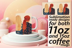 Blossom Watercolor Girls Tribe Mug Wrap: 11oz 15oz Product Image 1