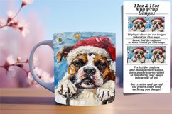 Christmas Winter Design Peeking Dog Mug Wrap Sublimation Product Image 1