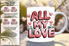 Vibrant 11oz Mug Wrap Png Design , Valentines Product Image 1