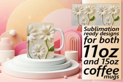 White Petal Serenity: Sublimation 11oz/15oz Mug Product Image 1