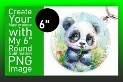 Charming Animal and Floral Round Design Keychain PNG Product Image 1