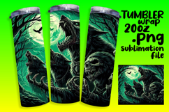 ARTISTIC 20oz Tumbler Template , Horror Halloween Product Image 1