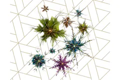 Peacock Christmas Clipart in Jewel Tones, Christmas Png Product Image 2