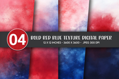 Bold Red Blue Texture Digital Paper Product Image 1