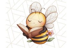 Adorable Bee Clipart PNG, Kawaii Bumblebee Illustrations Product Image 2