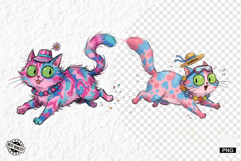 Whimsical Summer Cat Png Clipart Product Image 1