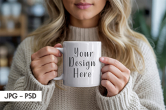 Hands Holding Mug Mockup PSD JPG Product Image 1