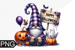 Halloween Gnome Sublimation, Gnome Clipart PNG Product Image 1