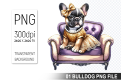 Cute French Bulldog Clipart PNG, Bulldog Graphic Design Product Image 1