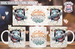 Christmas Mug Wrap Sublimation Funny Quote 3D Wall Animal Product Image 1