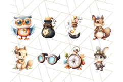 Steampunk Forest Animals PNG Clipart with Gears &amp; Goggles Product Image 4