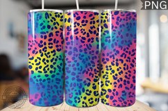 Rainbow Leopard Print Tumbler Wrap - High Quality 300 Dpi Product Image 1