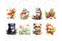 Whimsical Woodland Forest Animals Png, Berries and Nature Product Image 2