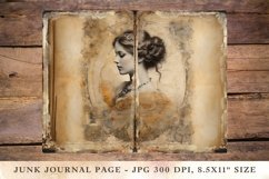 Printable Junk Journal Pages victorian woman girl 42 Product Image 1