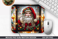 Santa Mouse Pad Sublimation, Christmas Mouse Pad PNG Design Product Image 1