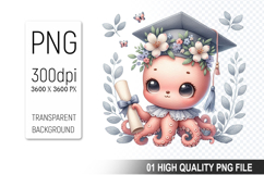 Graduation Animals Clipart PNG Bundle, High Quality PNG File Product Image 14
