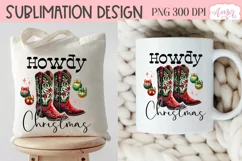 Howdy Christmas sublimation PNG, Western Christmas PNG Product Image 3
