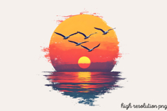 Pink Summer Sublimation Clipart PNG Product Image 1