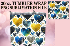 Cozy Sunsets 20oz tumbler wrap, Heart Product Image 1