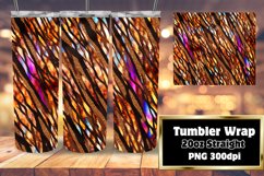 3D Cheetah Print Tumbler Wrap 20oz Glitter Product Image 1