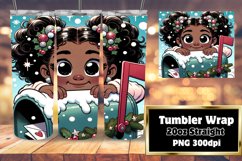 Sublimation Afro Winter Theme Tumbler 20oz Art Product Image 1