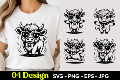 Heart Eyes Cow SVG PNG Product Image 1
