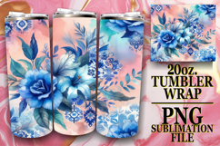 Sweet adventures 20oz tumbler wrap, Watercolor Pattern Product Image 1