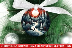 Christmas Round Ornament PNG | Santa | Sublimation | PNG Product Image 1