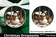 Christmas Ornaments PNG Round Sign PNG, Christmas Round Sign Product Image 1