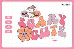 Funny Halloween Toddler Shirt Quote SVG | Scary Cute Product Image 3