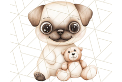 Pug Clipart PNG, Cute Dog Art, Funny Puppy Illustration Png Product Image 2