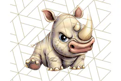 Adorable Angry Animals Clipart PNG, Cute Moody Faces Png Product Image 2