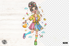 Summer Pretty Girl Clipart Product Image 1
