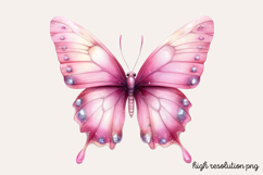Gilter Pink Butterfly Clipart PNG Product Image 1