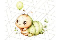 Cute Caterpillar Clipart PNG, Spring Bug Illustrations Product Image 2