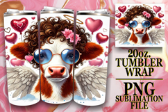 Cheerful days 20oz tumbler wrap, Valentines Product Image 1