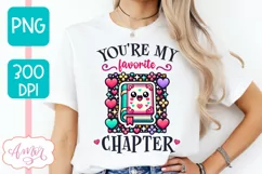 Valentines PNG design for book lovers, bookish shirt PNG Product Image 3