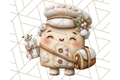 Cozy Cookie Village Clipart, Gingerbread Holiday PNG Product Image 2