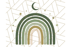Boho Rainbow PNG Clipart, Earthy Arches &amp; Minimal Shapes Product Image 2