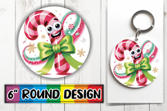 Sweet Circle Car Coaster PNG, Cute Christmas Product Image 1