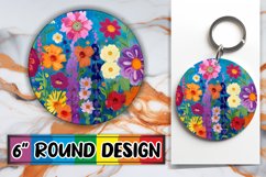 Joyful Floral Keychain &amp; Coaster Compilation Product Image 1