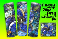 Glittery Flower Pattern Tumbler Wrap Design 20oz Product Image 1