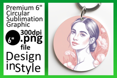 Cute Round Design Coaster Template , Beauty Woman Product Image 1