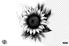 Black and White Halloween Autumn Clipart Product Image 1
